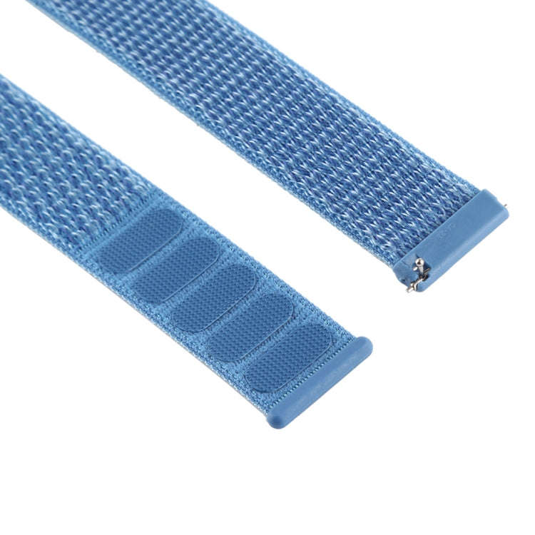 For Fitbit Versa / Versa 2 Nylon Watch Band with Hook and Loop Fastener(Blue)