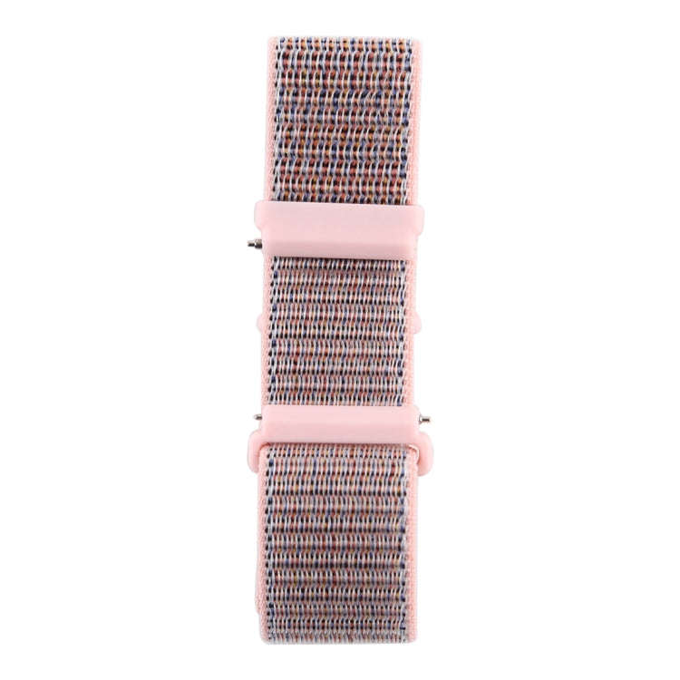 For Fitbit Versa / Versa 2 Nylon Watch Band with Hook and Loop Fastener(Pink)