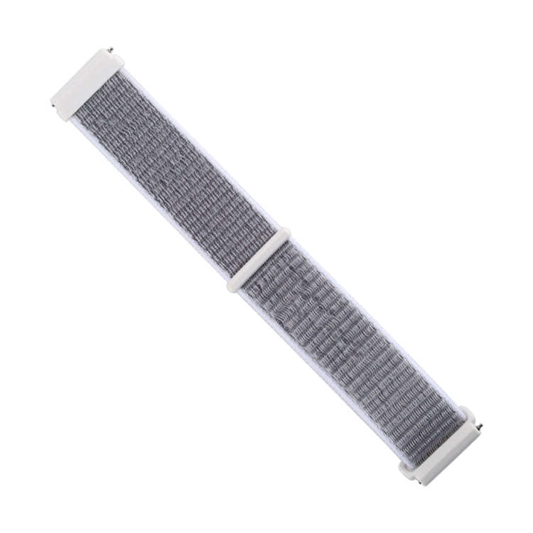 For Fitbit Versa / Versa 2 Nylon Watch Band with Hook and Loop Fastener(Grey)