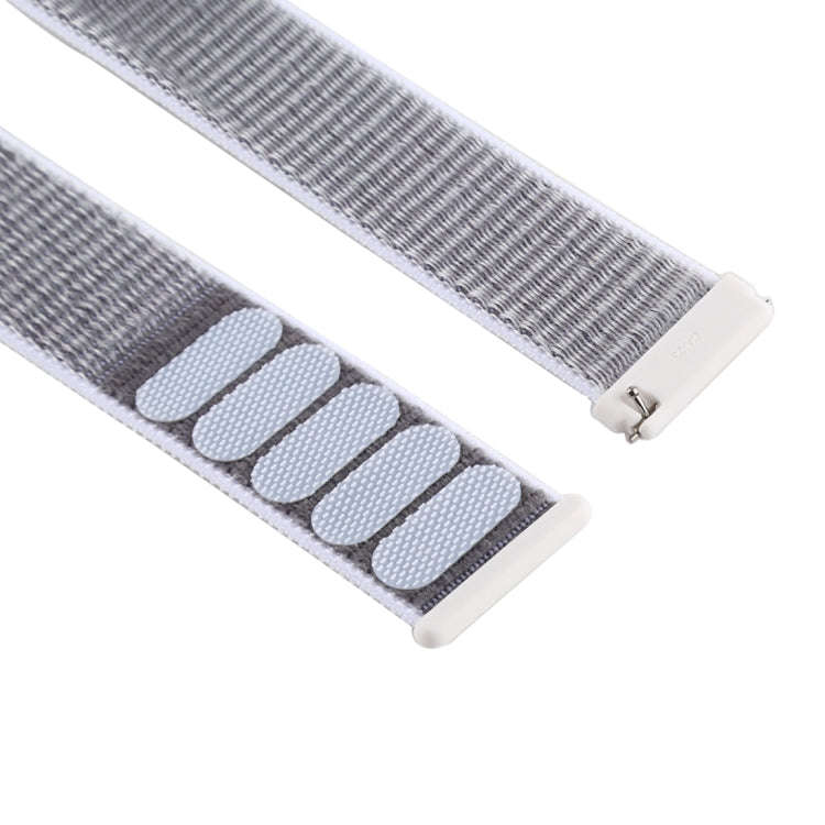 For Fitbit Versa / Versa 2 Nylon Watch Band with Hook and Loop Fastener(Grey)