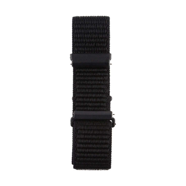 For Fitbit Versa / Versa 2 Nylon Watch Band with Hook and Loop Fastener(Black)
