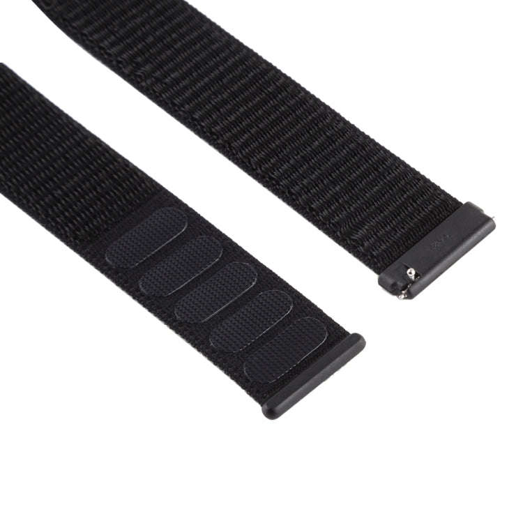 For Fitbit Versa / Versa 2 Nylon Watch Band with Hook and Loop Fastener(Black)