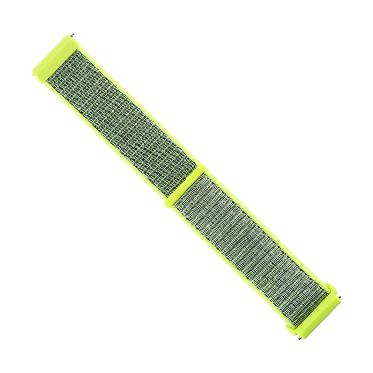 For Fitbit Versa / Versa 2 Nylon Watch Band with Hook and Loop Fastener(Yellow Black)
