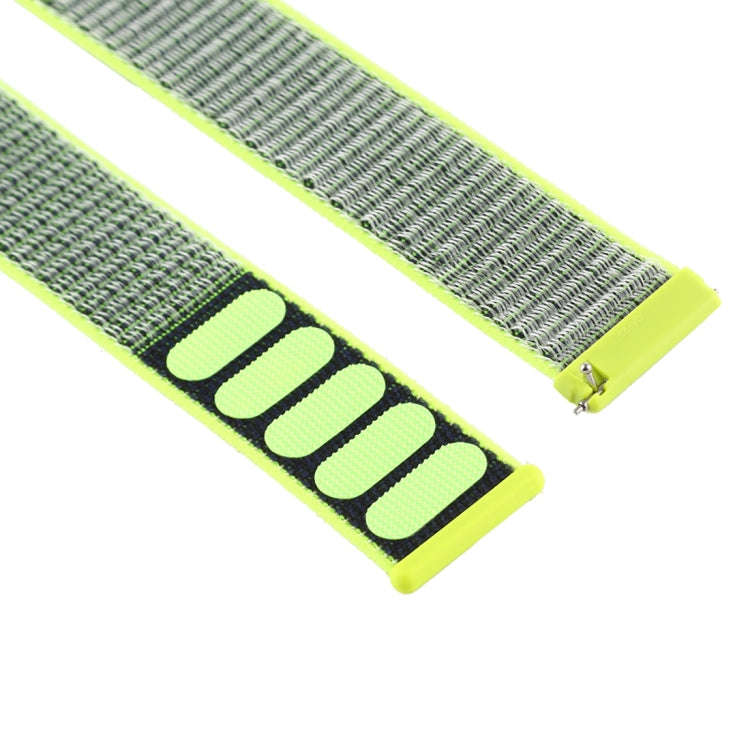 For Fitbit Versa / Versa 2 Nylon Watch Band with Hook and Loop Fastener(Yellow Black)