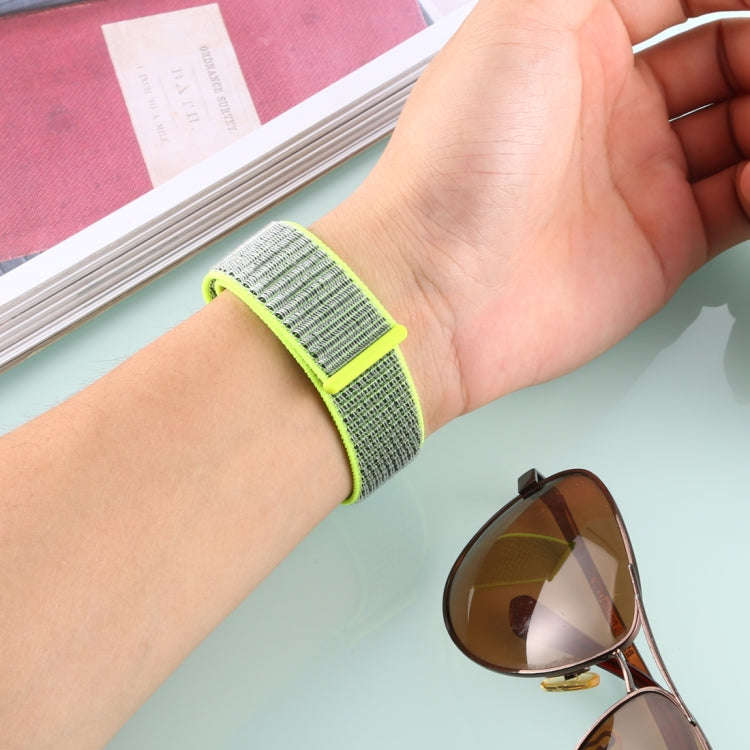 For Fitbit Versa / Versa 2 Nylon Watch Band with Hook and Loop Fastener(Yellow Black)
