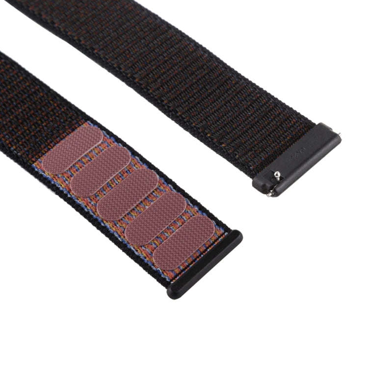 For Fitbit Versa / Versa 2 Nylon Watch Band with Hook and Loop Fastener(Black Brown)