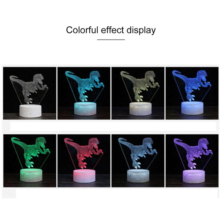 DW13 Crack Base Creative 3D Colorful LED Decorative Night Light, Touch Version