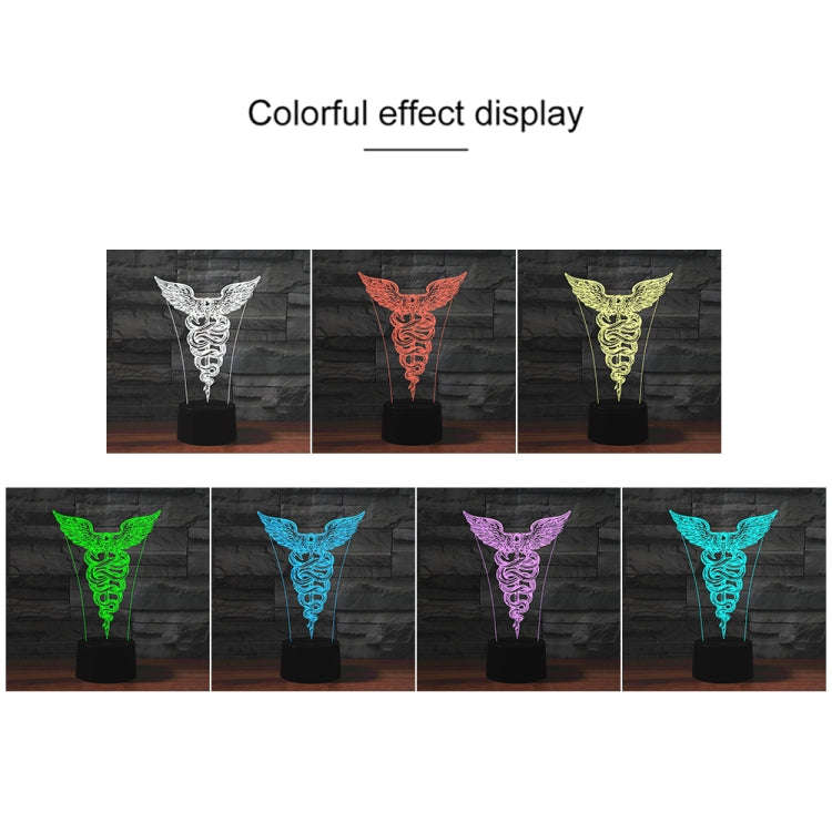 Black Base Creative 3D LED Decorative Night Light, Powered by USB and Battery, Pattern:Scepter