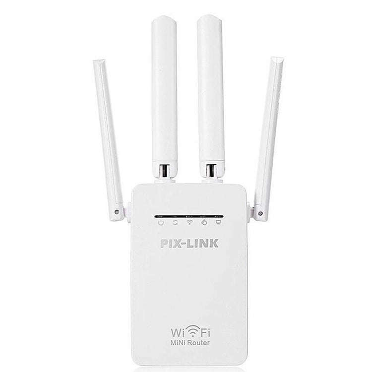 Wireless Smart WiFi Router Repeater with 4 WiFi Antennas, Plug Specification:EU Plug(White)