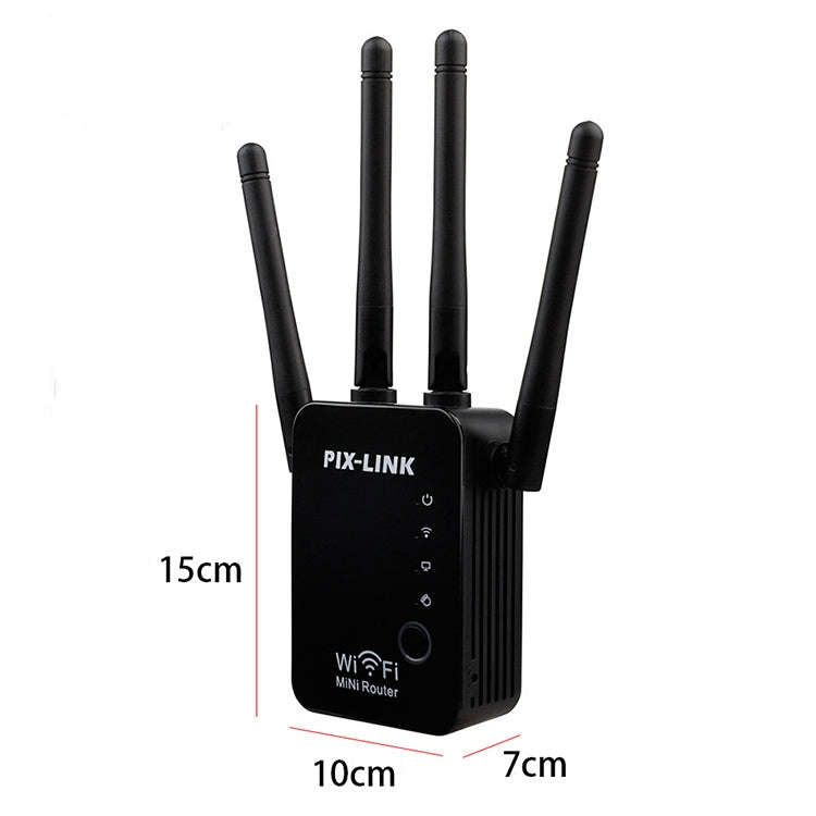 Wireless Smart WiFi Router Repeater with 4 WiFi Antennas, Plug Specification:EU Plug(White)