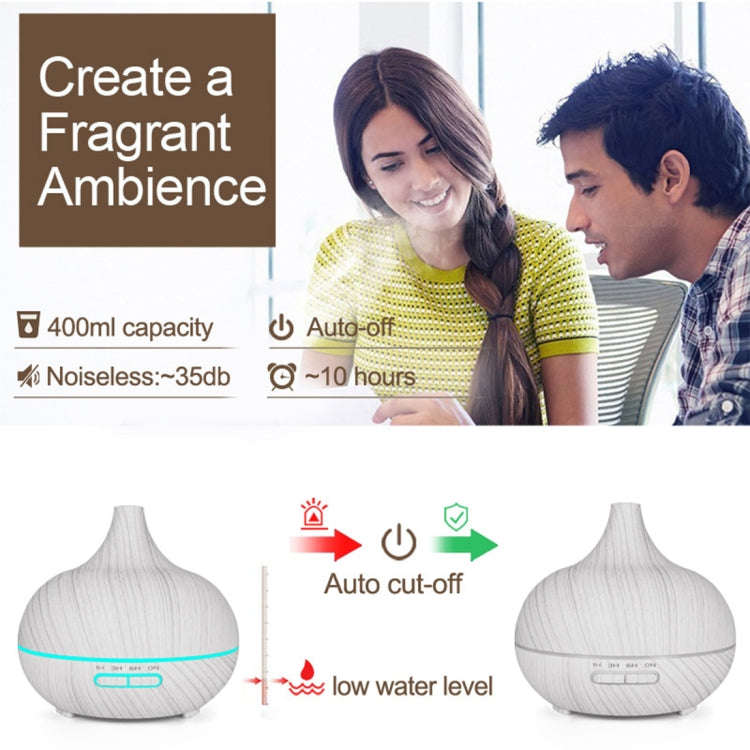 USB 400ml Wood Texture Fragrance Machine Pointed Mouth Humidifier Automatic Alcohol Sprayer with ...