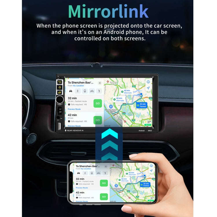 S-8802C 7 inch IPS Screen Car Android Player GPS Navigation Bluetooth Touch FM Radio CarPlay, Sup...