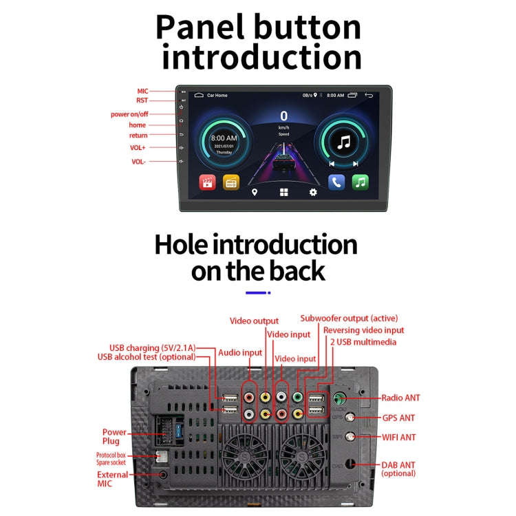 S-9090 9 inch HD Screen Car Android Player GPS Navigation Bluetooth Touch Radio, Support Mirror L...