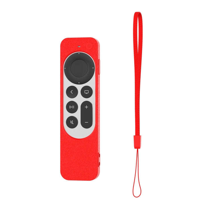 Silicone Protective Case Cover For Apple TV 4K 4th Siri Remote Controller(Red)