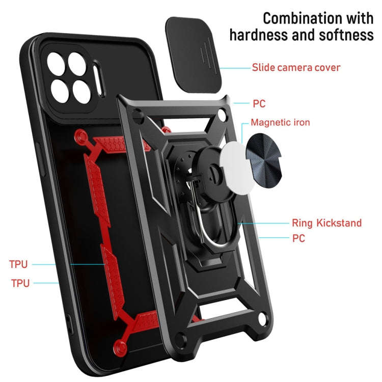 For OPPO A93 5G / A74 5G / A54 5G Sliding Camera Cover Design TPU+PC Phone Protective Case(Black)