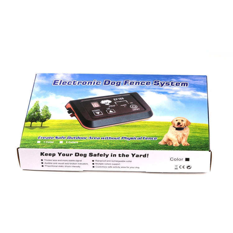 EF168 Wired Rechargeable Waterproof Pet Electronic Fence Dog Training Device, Style:1 to 1(US Plug)