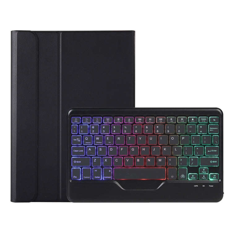 AHV7-BS Lambskin Texture Tri-color Backlight Bluetooth Keyboard Leather Tablet Case For Honor Pad...