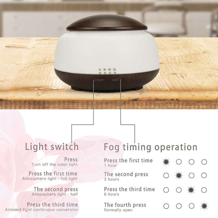 Wood Grain Humidifier Air Purifier Ultrasonic Atomization Household Aromatherapy Machine with Col...