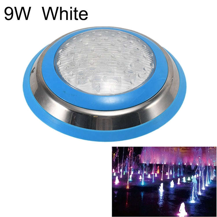 9W LED Stainless Steel Wall-mounted Pool Light Landscape Underwater Light(White Light)
