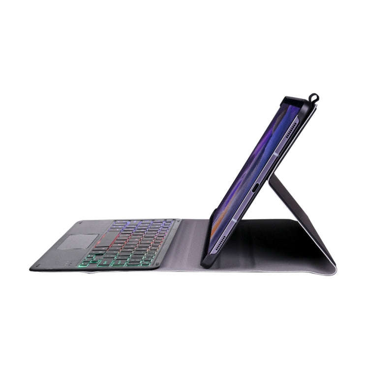 A08-AS Ultra-thin Backlight Bluetooth Keyboard Leather Case with Touchpad For Samsung Galaxy Tab ...