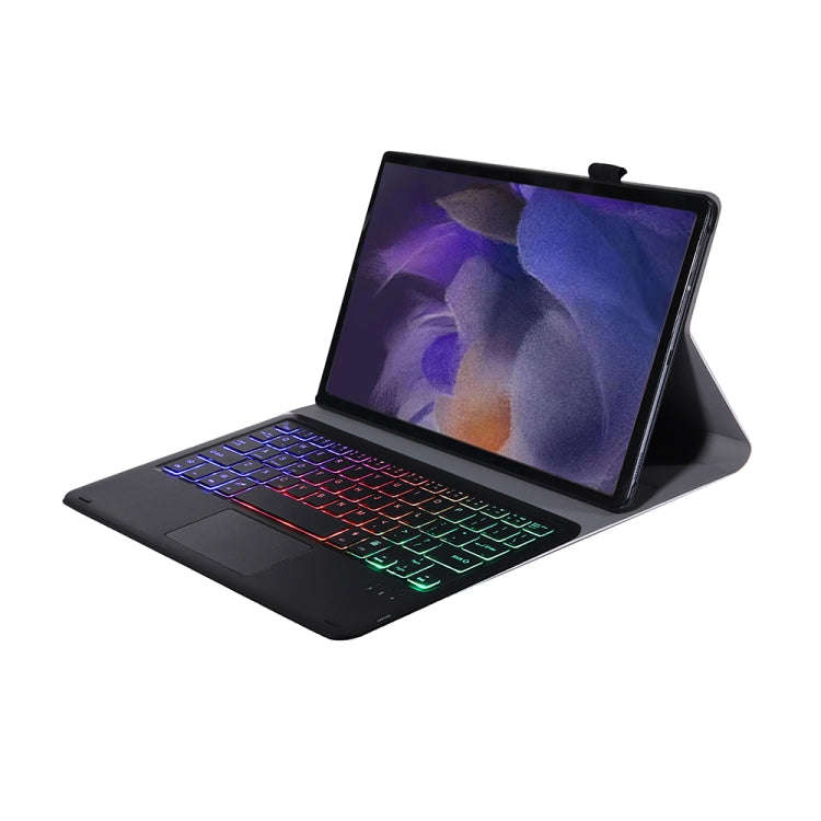 A08-AS Ultra-thin Backlight Bluetooth Keyboard Leather Case with Touchpad For Samsung Galaxy Tab ...