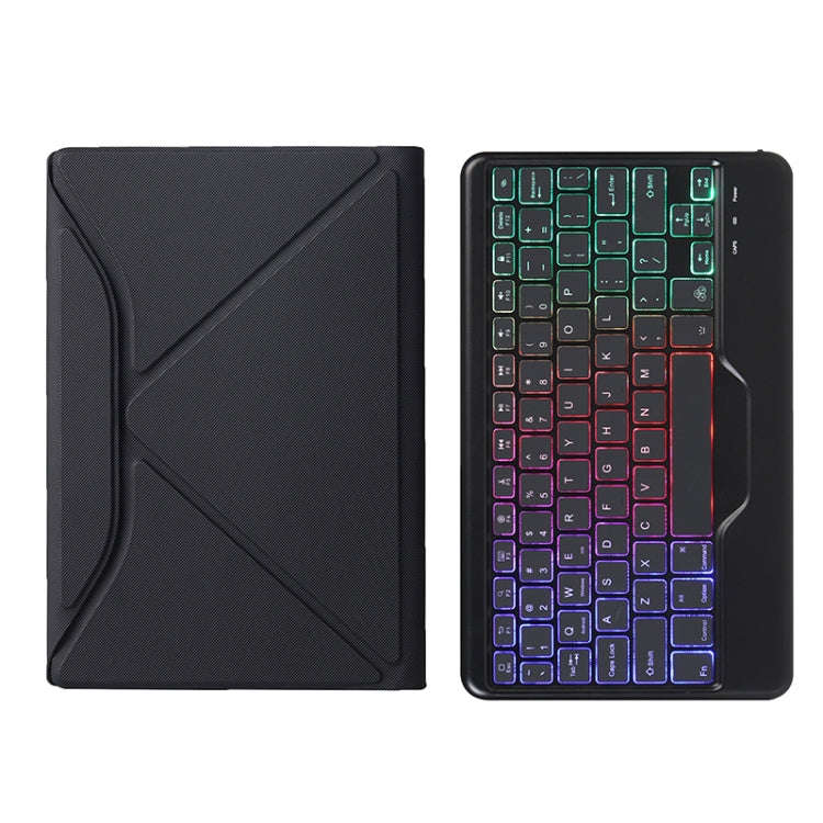 BA08S Backlight Diamond Texture Bluetooth Keyboard Leather Case with Triangle Back Support For Sa...