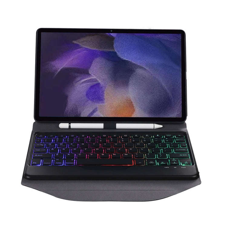 BA08S Backlight Diamond Texture Bluetooth Keyboard Leather Case with Triangle Back Support For Sa...