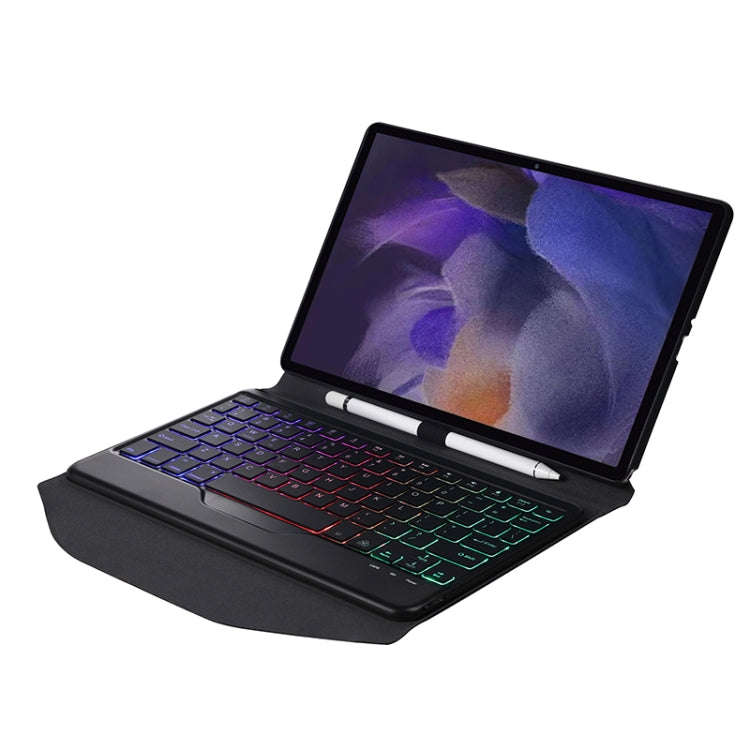 BA08S Backlight Diamond Texture Bluetooth Keyboard Leather Case with Triangle Back Support For Sa...