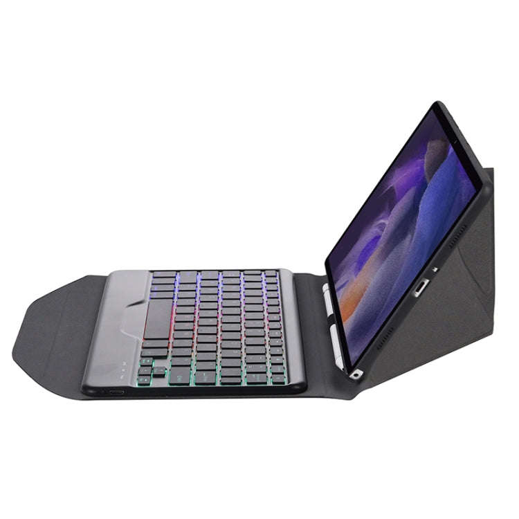 BA08S Backlight Diamond Texture Bluetooth Keyboard Leather Case with Triangle Back Support For Sa...