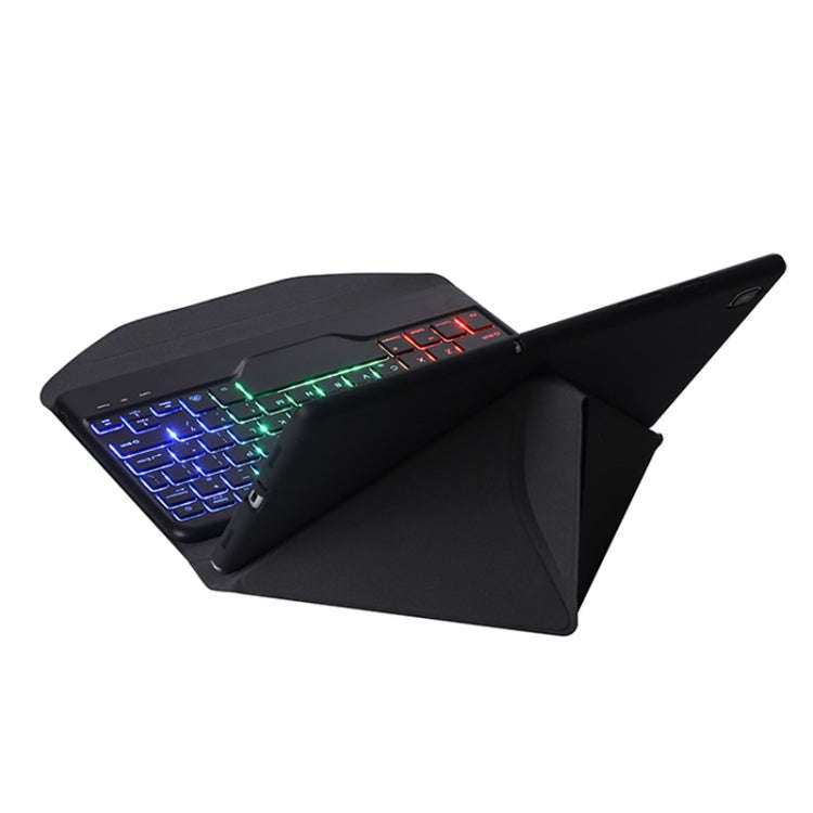 BA08S Backlight Diamond Texture Bluetooth Keyboard Leather Case with Triangle Back Support For Sa...