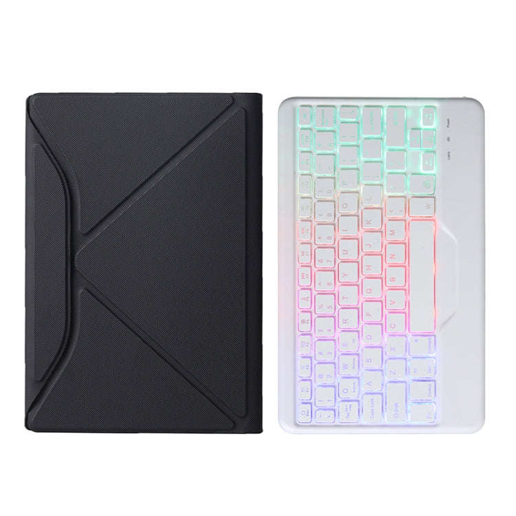 BA08S Backlight Diamond Texture Bluetooth Keyboard Leather Case with Triangle Back Support For Sa...