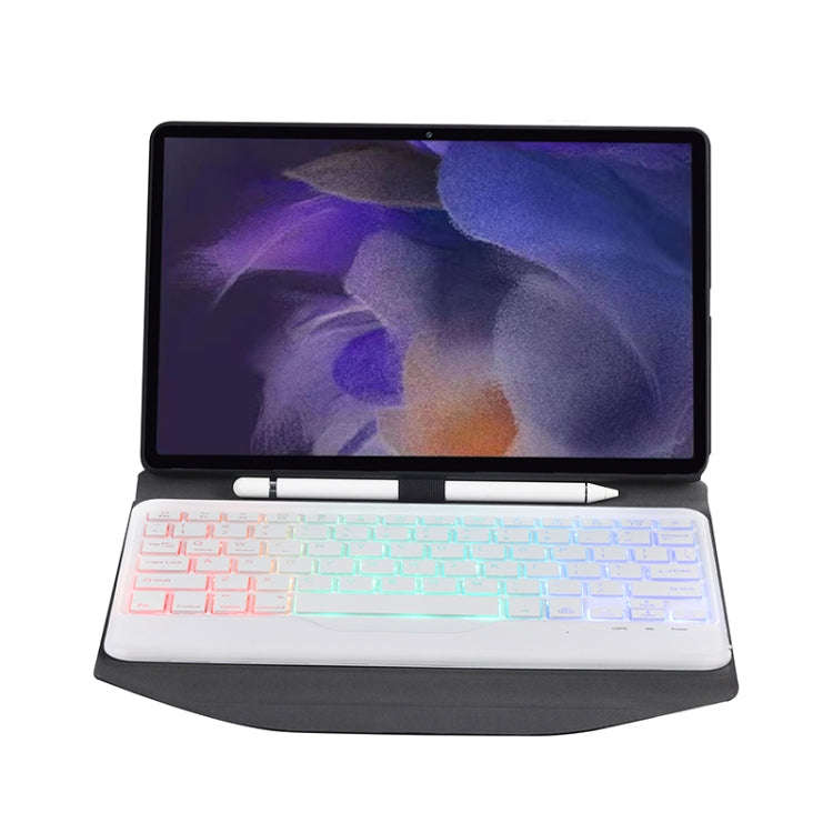 BA08S Backlight Diamond Texture Bluetooth Keyboard Leather Case with Triangle Back Support For Sa...