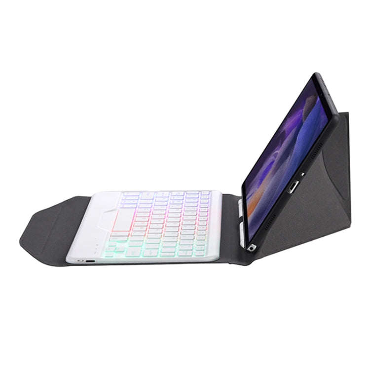 BA08S Backlight Diamond Texture Bluetooth Keyboard Leather Case with Triangle Back Support For Sa...