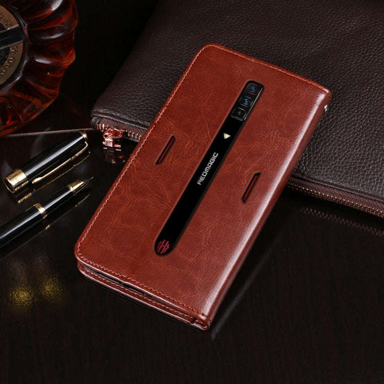 For ZTE nubia Red Magic 6s Pro idewei Crazy Horse Texture Leather Phone Case(Red)