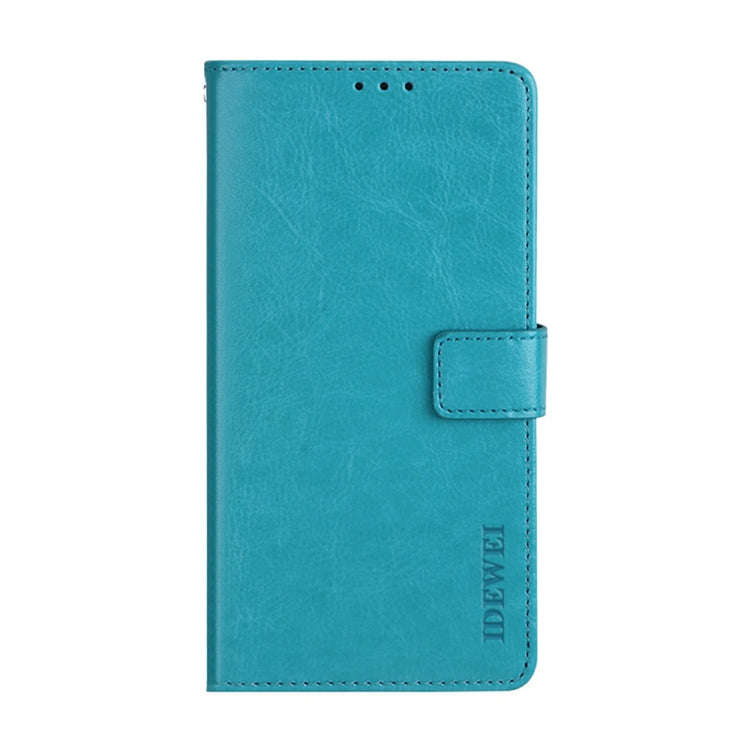 For TCL 20 R 5G idewei Crazy Horse Texture Leather Phone Case(Sky Blue)