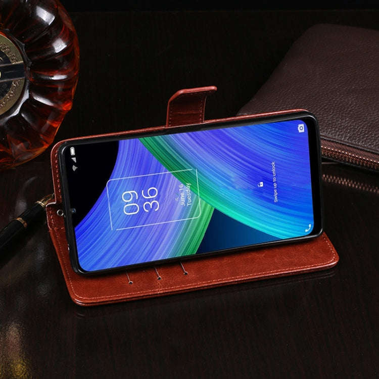 For TCL 20 R 5G idewei Crazy Horse Texture Leather Phone Case(Sky Blue)