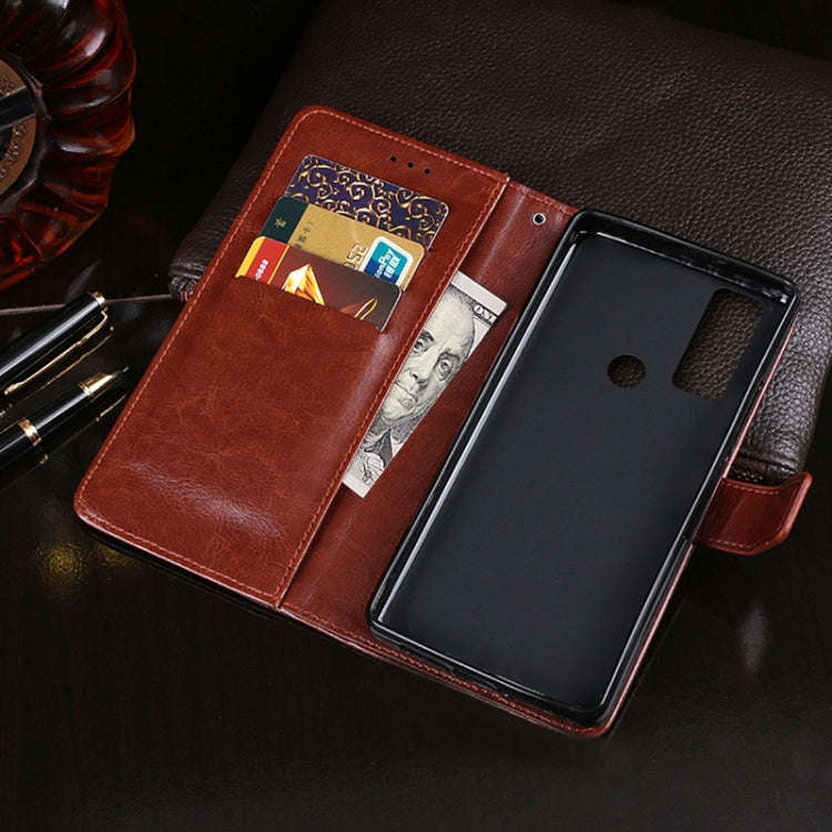 For TCL 20 R 5G idewei Crazy Horse Texture Leather Phone Case(Yellow)