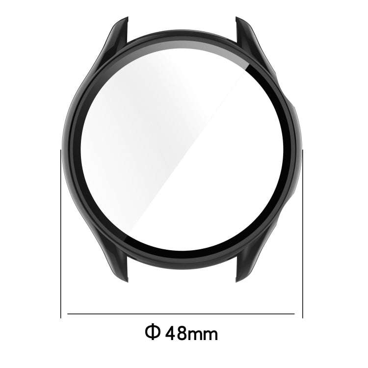For Amazfit GTR 3 / GTR 3 Pro PC + Tempered Glass Watch Protective Case(Black)