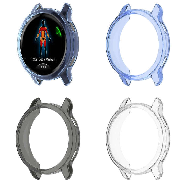 For Garmin Venu 2S Half Coverage Hollowed TPU Protective Case(Transparent White)