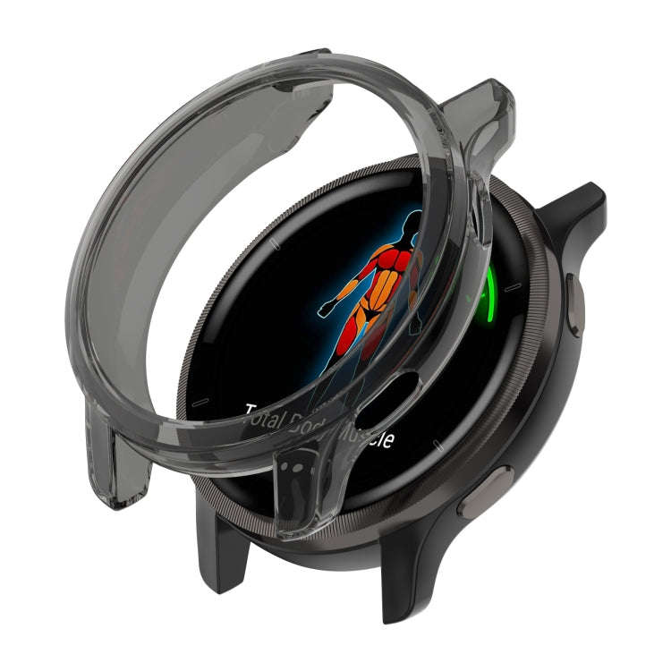 For Garmin Venu 2 Half Coverage Hollowed TPU Protective Case(Transparent Black)