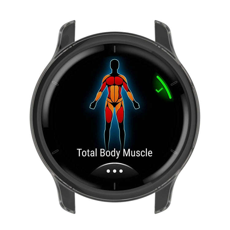 For Garmin Venu 2 Half Coverage Hollowed TPU Protective Case(Transparent Black)