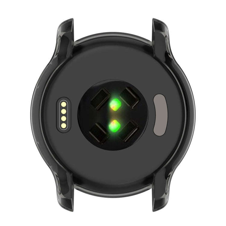 For Garmin Venu 2 Half Coverage Hollowed TPU Protective Case(Transparent Black)