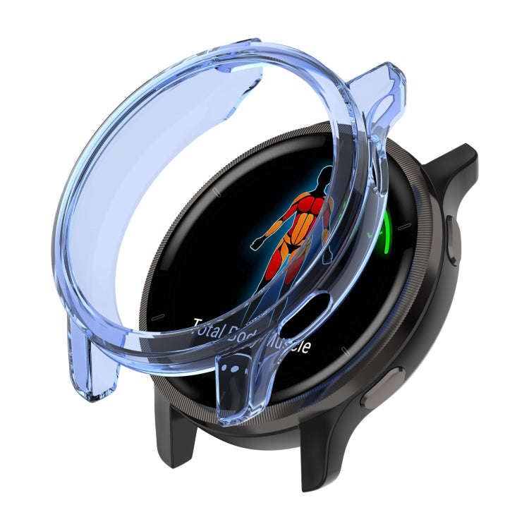 For Garmin Venu 2 Half Coverage Hollowed TPU Protective Case(Transparent Blue)