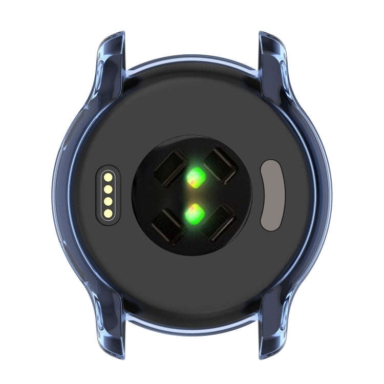 For Garmin Venu 2 Half Coverage Hollowed TPU Protective Case(Transparent Blue)