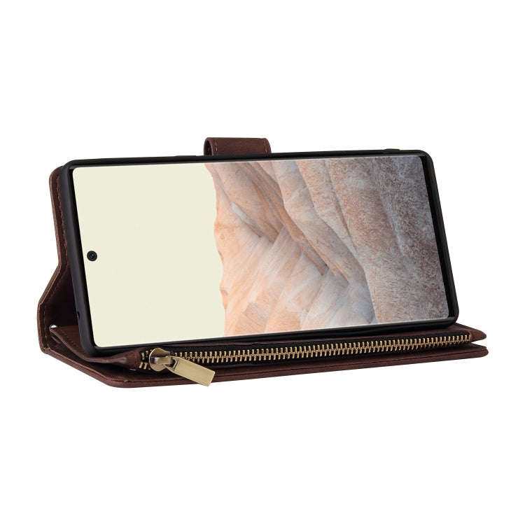 For Google Pixel 6 Pro Multifunctional Phone Leather Case with Card Slot & Holder & Zipper Wallet...