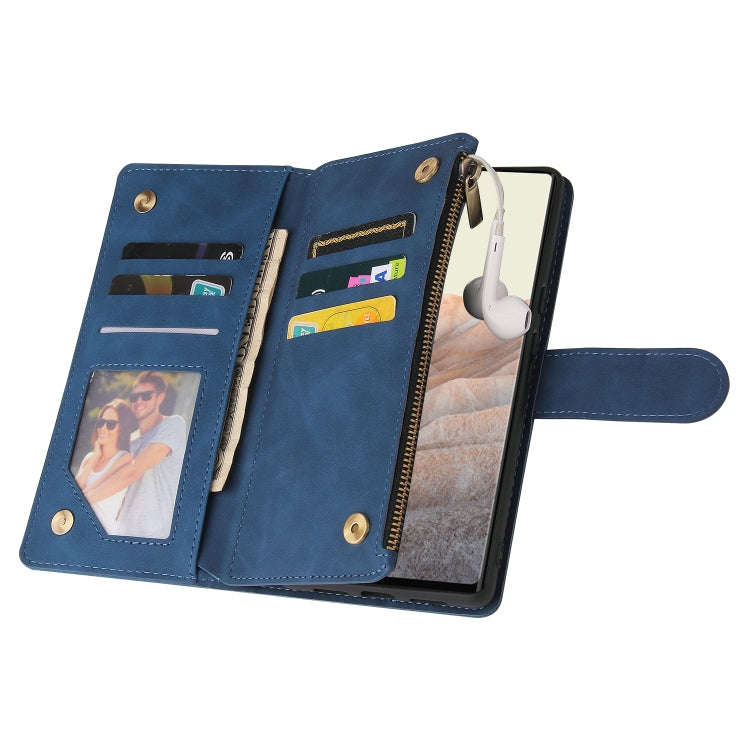 For Google Pixel 6 Pro Multifunctional Phone Leather Case with Card Slot & Holder & Zipper Wallet...