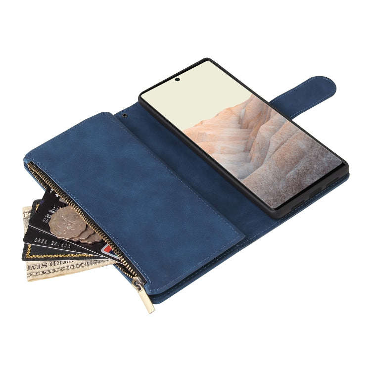 For Google Pixel 6 Pro Multifunctional Phone Leather Case with Card Slot & Holder & Zipper Wallet...