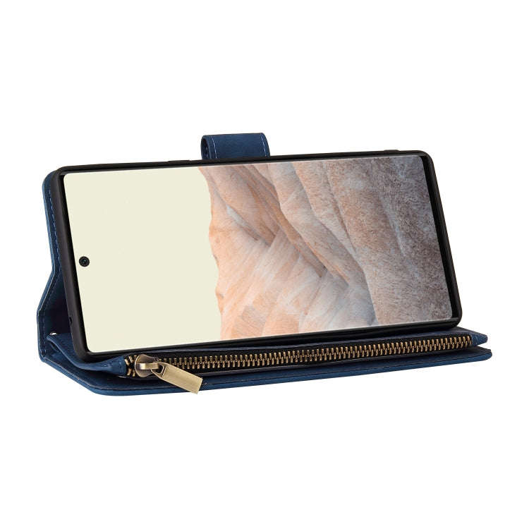 For Google Pixel 6 Pro Multifunctional Phone Leather Case with Card Slot & Holder & Zipper Wallet...