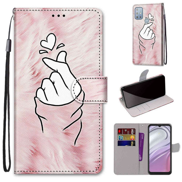 For Motorola Moto G10 / G20 / G30 Coloured Drawing Cross Texture Horizontal Flip PU Phone Leather...