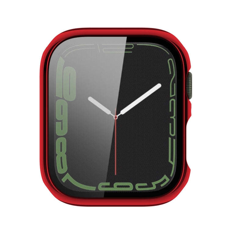 Electroplating Shockproof PC Protective Case with Tempered Glass Film For Apple Watch Series 9 / ...
